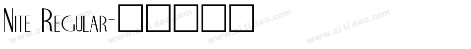 Nite Regular字体转换